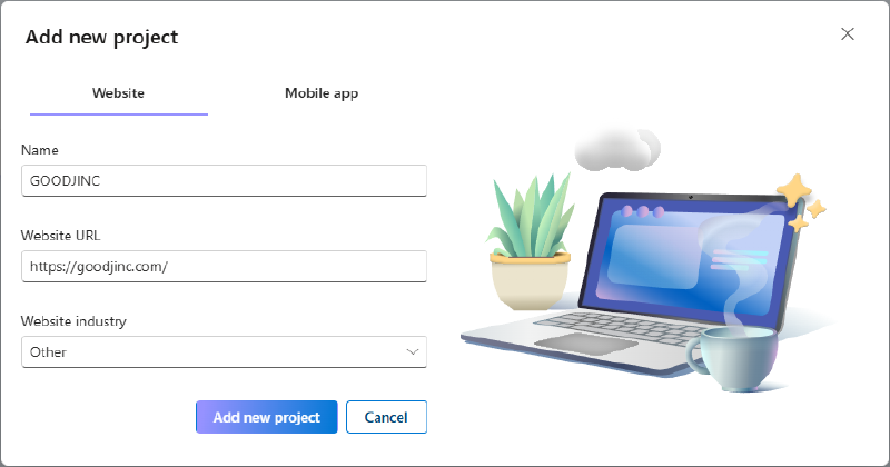 Microsoft Clarity 프로젝트 생성